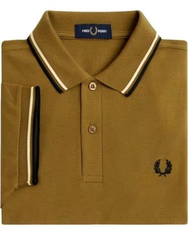 FRED PERRY POLO DE MANGA CORTA M3600W60 EN MARRON PARA HOMBRE TOSTADO