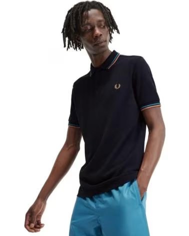 FRED PERRY POLO DE MANGA CORTA M3600 EN NEGRO PARA HOMBRE AZUL