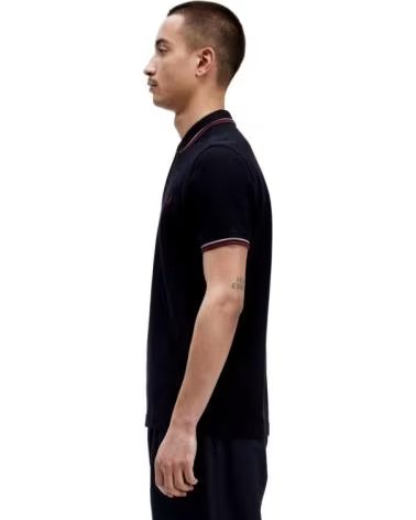 FRED PERRY M3600 SLIM FIT TWIN TIPPED KURZARM POLO AZUL