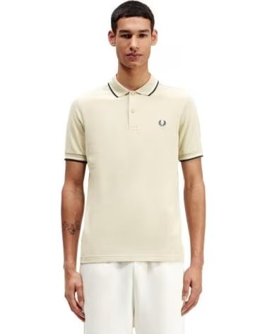 FRED PERRY POLO DE MANGA CORTA M3600 EN AMARILLO PARA HOMBRE BEIGE