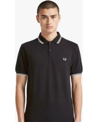 FRED PERRY POLO DE MANGA CORTA M3600350 EN PARA HOMBRE NEGRO