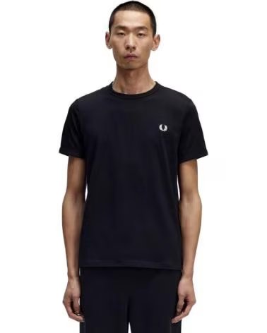 FRED PERRY Camiseta De Manga Corta M3519-102-S en negro para hombre NEGRO
