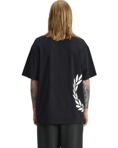 FRED PERRY CAMISETA NEGRA TEXTURED LAUREL WREATH TEE NEGRO