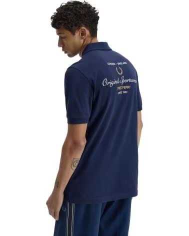 FRED PERRY POLO DE MANGA CORTA ORIGINAL SPORTSWEAR POLO SHIRT EN AZUL PARA HOMBRE MARINO