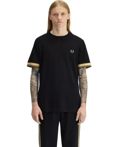 FRED PERRY CAMISETA DE MANGA CORTA M2396-90A-S EN NEGRO PARA HOMBRE