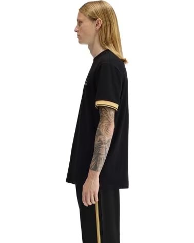 FRED PERRY CAMISETA DE MANGA CORTA M2396-90A-S EN NEGRO PARA HOMBRE