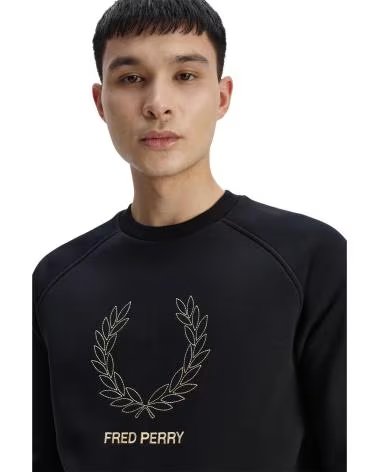 FRED PERRY SUDADERA M1769102 EN PARA HOMBRE NEGRO