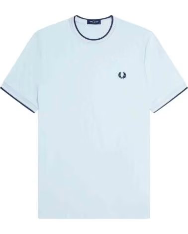 FRED PERRY CAMISETA DE MANGA CORTA M1588Z54 EN VERDE PARA HOMBRE CELESTE