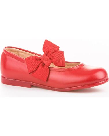 Zapatos de Niña y Niño ANGELITOS ZAPATO FRANCESITAS PIEL 519-RJ ROJO