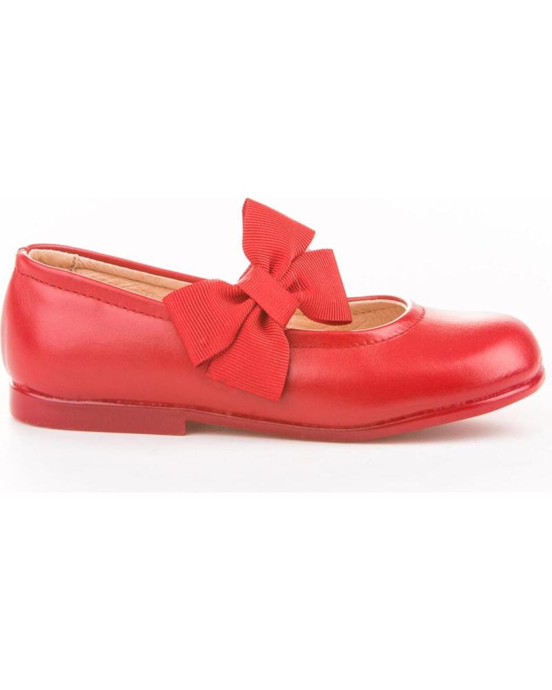Zapatos de Niña y Niño ANGELITOS ZAPATO FRANCESITAS PIEL 519-RJ ROJO
