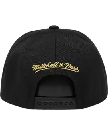 MITCHELL NESS GORRA NEGRA BULLS PINED GOLD PRO NEGRO