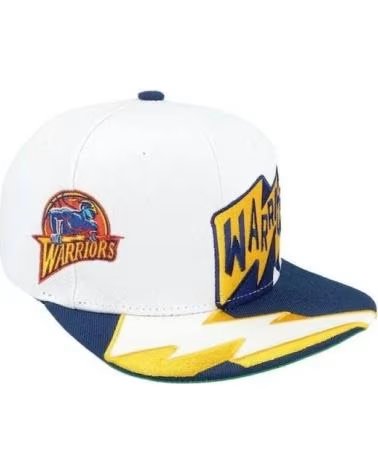 MITCHELL NESS GORRA GOLDEN STATE WARRIORS FAST TIMES HWC EN MULTICOLOR PAR BLANCO