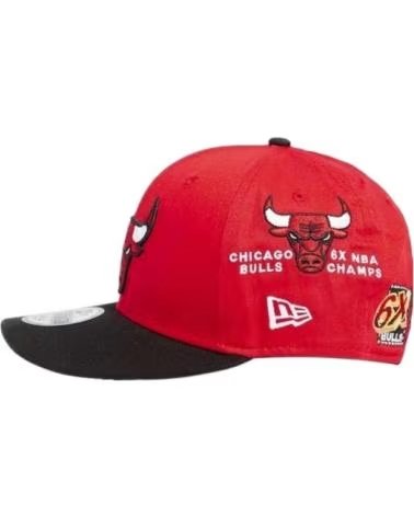 MITCHELL NESS GORRA NEW ERA 9FIFTY EN ROJO PARA HOMBRE NEGRO