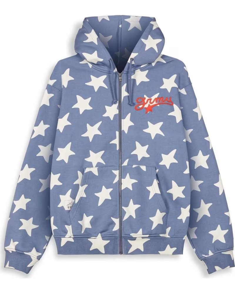 GIACCA CON CAPPUCCIO E ZIP GRIMEY MUDS THE RESIDENCE REGULAR GCZH64136 AZUL