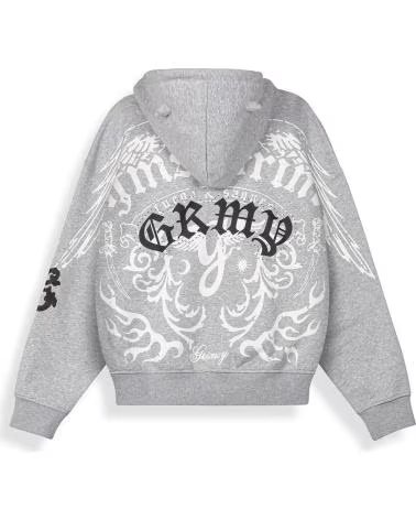 GRIMEY SUDADERA CON CAPUCHA GCH655-SPG EN GRIS PARA UNISEX SPORT GREY
