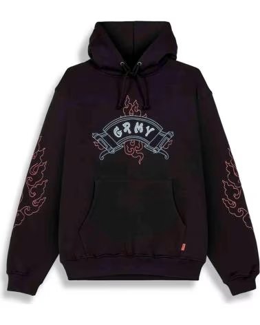 GRIMEY FELPA CON CAPPUCCIO SAMPANS REGULAR NERA RIF 1177242 NEGRO