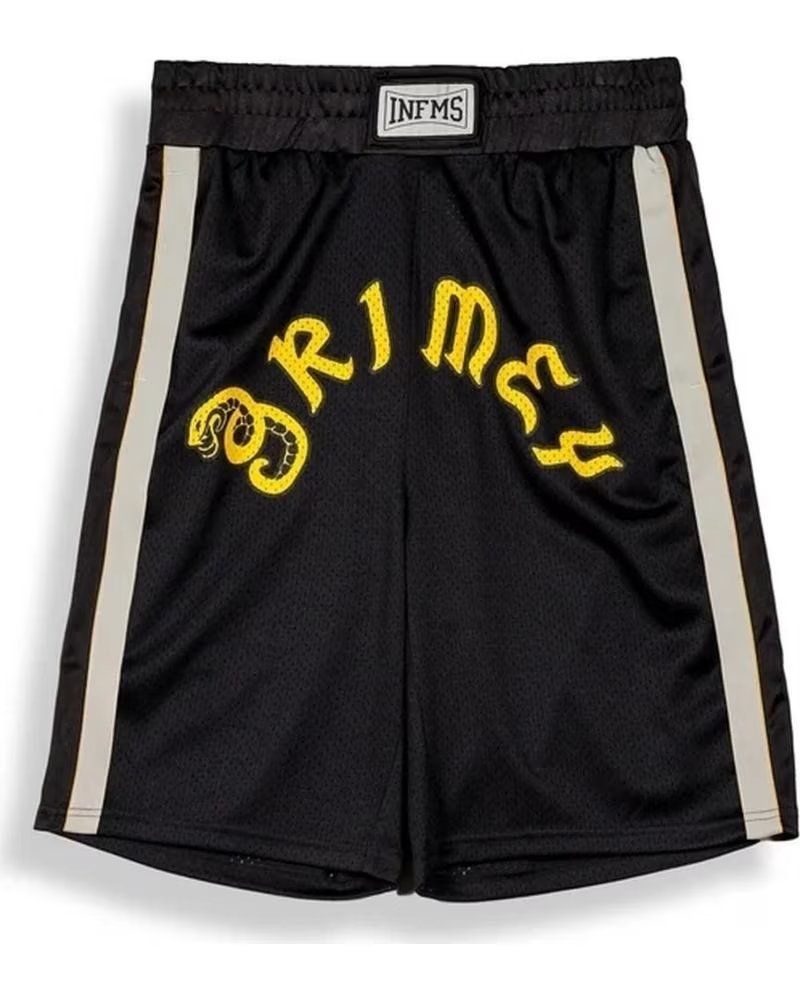 GRIMEY PANTALON CORTO DROPPIN SCIENCE BAGGY BLACK SHORTS EN NEGRO PARA MUJER
