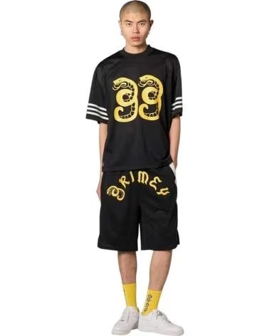 GRIMEY PANTALON CORTO DROPPIN SCIENCE BAGGY BLACK SHORTS EN NEGRO PARA MUJER