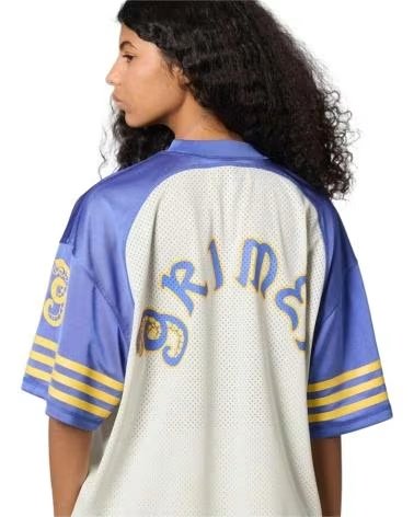 GRIMEY CAMISETA DE MANGA CORTA DROPPIN SCIENCE MESH BOXY FOOTBALL JERSEY EN BLANCO PARA HOMBRE OFF WHITE