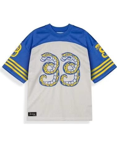 GRIMEY CAMISETA DE MANGA CORTA DROPPIN SCIENCE MESH BOXY FOOTBALL JERSEY EN BLANCO PARA HOMBRE OFF WHITE