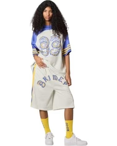GRIMEY CAMISETA DE MANGA CORTA DROPPIN SCIENCE MESH BOXY FOOTBALL JERSEY EN BLANCO PARA HOMBRE OFF WHITE