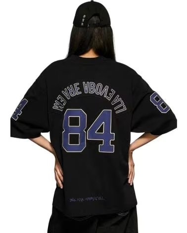 T-SHIRT GRIMEY GAVN785-BLK A MANICHE CORTE NEGRO