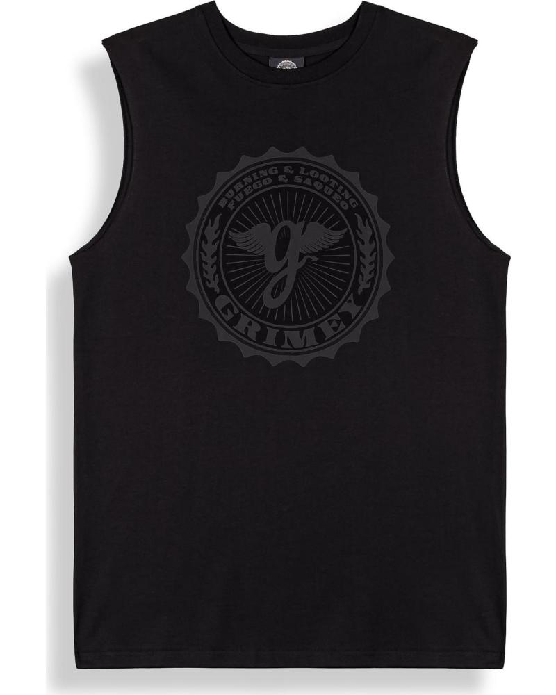 GRIMEY CAMISETA NEGRA CHIEF WATCHER SLEEVELES TEE NEGRO