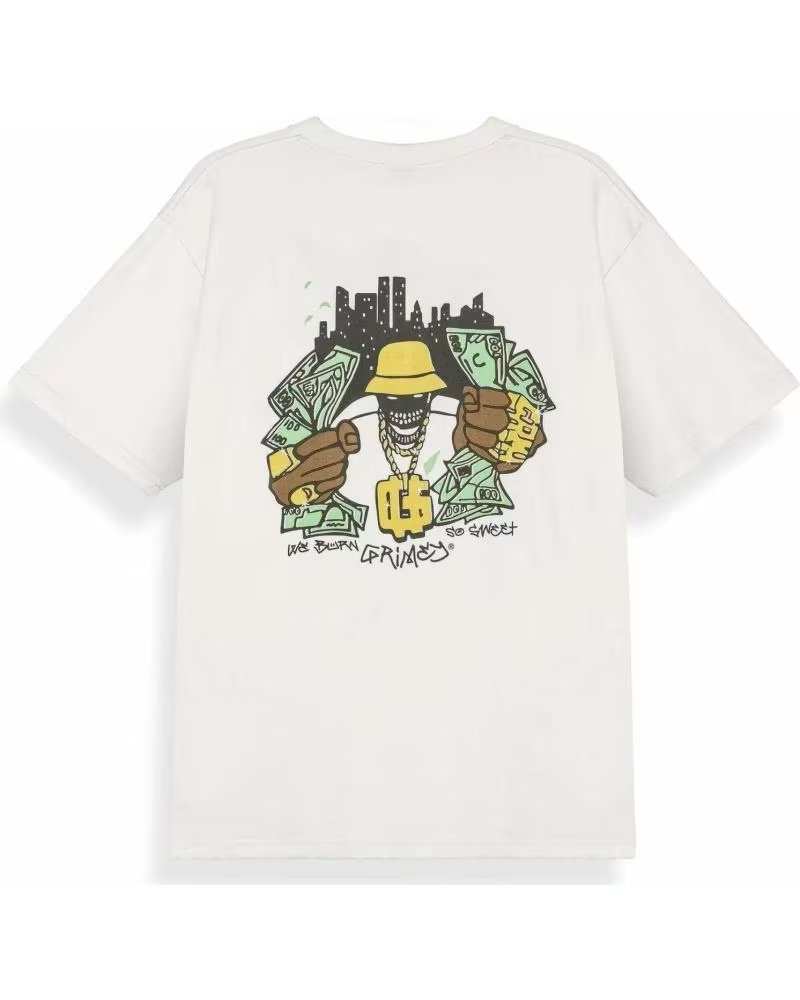 GRIMEY CAMISETA DE MANGA CORTA THE CHARACTER EN BLANCO PARA UNISEX OFF WHITE