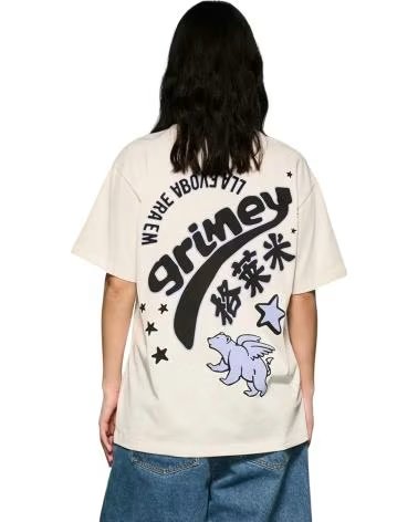 GRIMEY CAMISETA DE MANGA CORTA GAC789-OWH EN BLANCO PARA UNISEX OFF WHITE