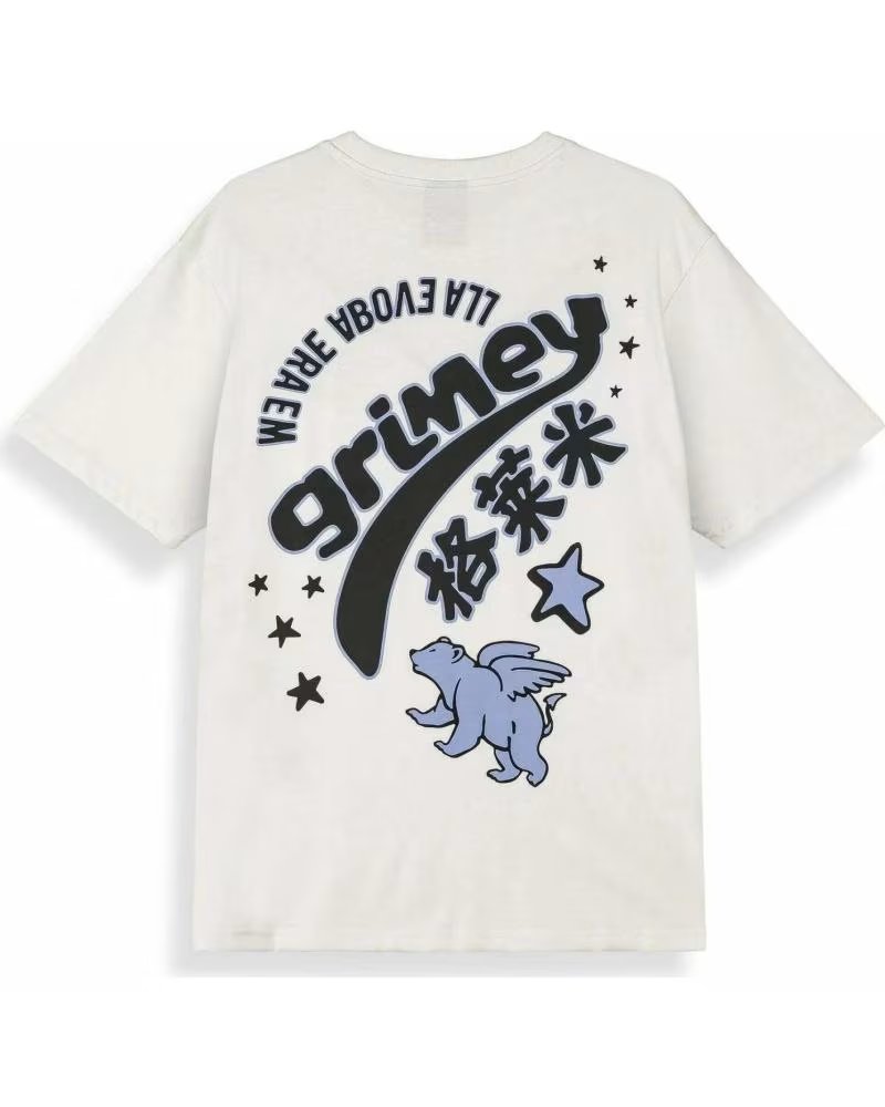 GRIMEY CAMISETA DE MANGA CORTA GAC789-OWH EN BLANCO PARA UNISEX OFF WHITE
