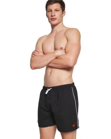 ELLESSE DEMSLACKERS09 BADEHOSE MIT SEITLICHEM STREIFEN UND GESTICKTEM LOGO NEGRO