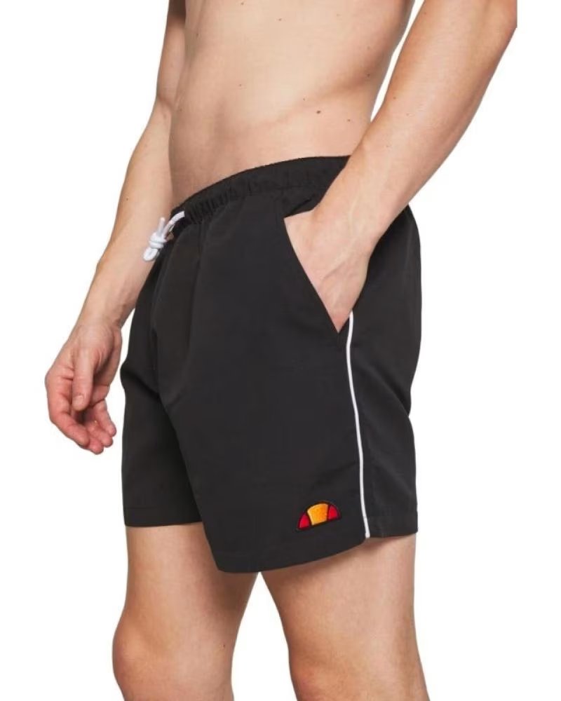ELLESSE DEMSLACKERS09 BADEHOSE MIT SEITLICHEM STREIFEN UND GESTICKTEM LOGO NEGRO