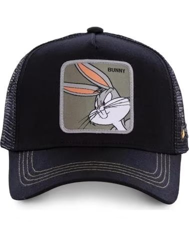 Início-CAPSLAB-BONÉ CAPSLAB BUGS BUNNY REF 1177366 ABA CURVA PRETO-NEGRO