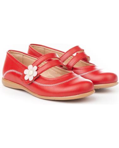 girl Flat shoes ANGELITOS MERCEDITA PIEL 524 ROJO