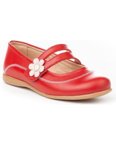 girl Flat shoes ANGELITOS MERCEDITA PIEL 524 ROJO