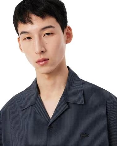 CAMISA LACOSTE CH2355 DE MANGA CORTA A RAYAS A