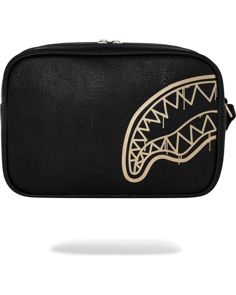 SPRAYGROUND NECESER SPARYGROUND THAT GOLD DRAP TOILETRY BRIC NEGRO
