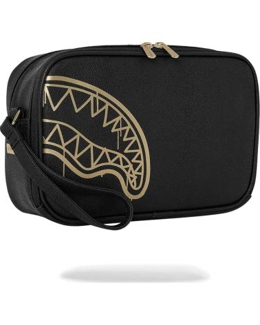 SPRAYGROUND NECESER SPARYGROUND THAT GOLD DRAP TOILETRY BRIC NEGRO