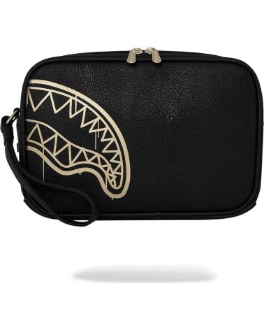 SPRAYGROUND NECESER SPARYGROUND THAT GOLD DRAP TOILETRY BRIC NEGRO