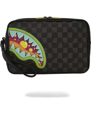 SPRAYGROUND NECESER CUADROS SLIME TAKEOVER TOILETRY NEGRO