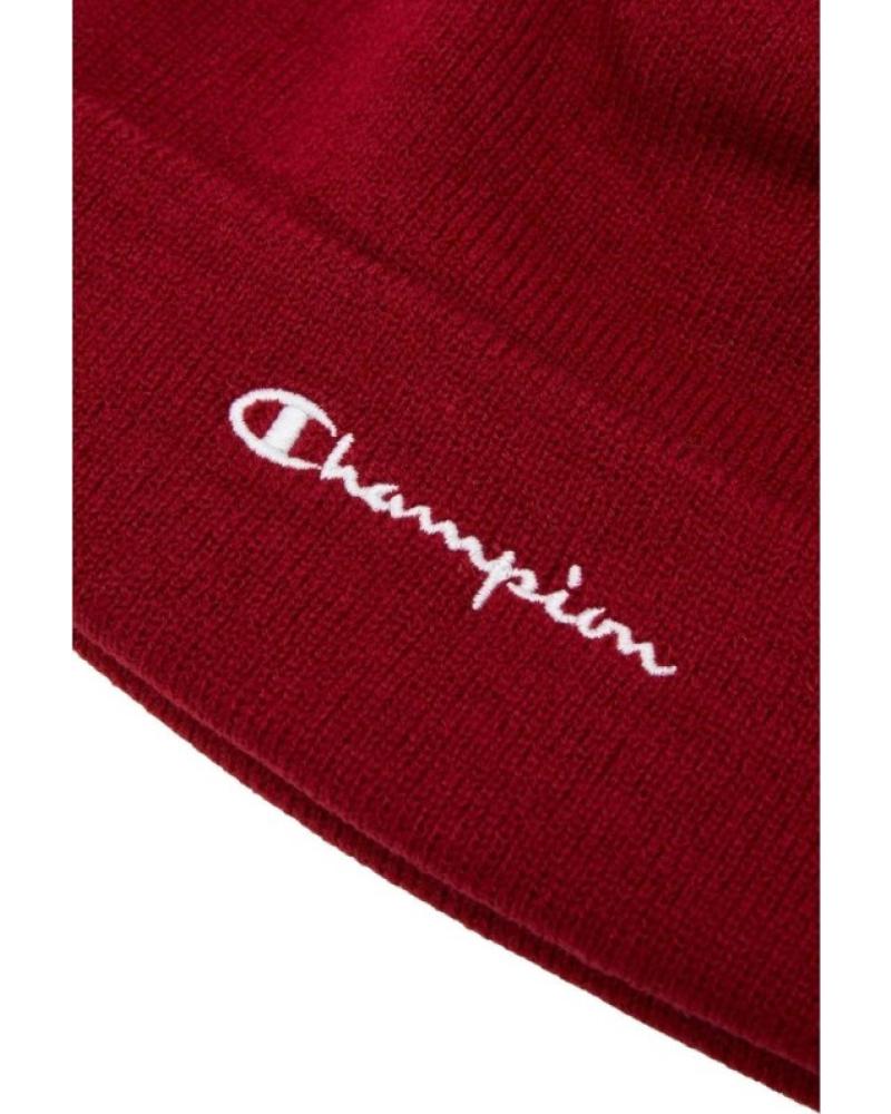 CHAMPION GORRO GRANATE LOGO LETRAS BORDADO FRENTE ROJO