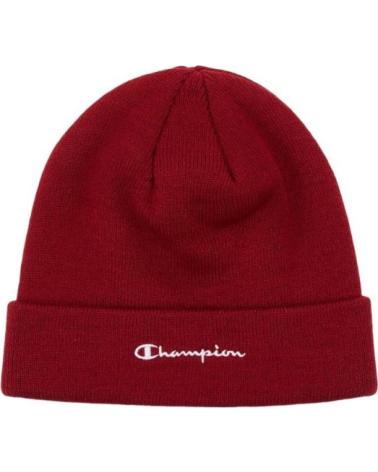 CHAMPION GORRO GRANATE LOGO LETRAS BORDADO FRENTE ROJO