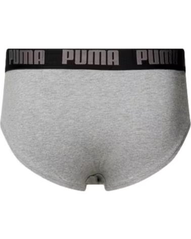 PUMA BIPACK SLIPS -NEGRO MEN EVERYDAY BRIEFS 2P GRIS