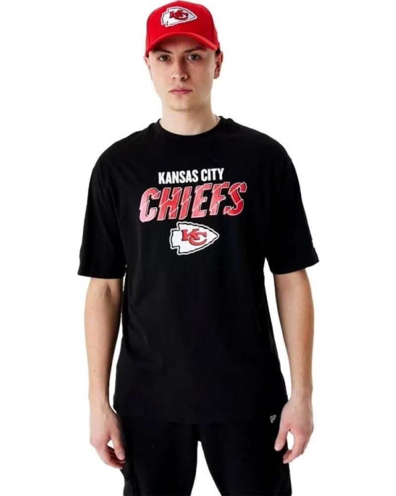 NEW ERA KANSAS CITY CHIEFS SCRIPT GRAPHIC T-SHIRT NEGRO