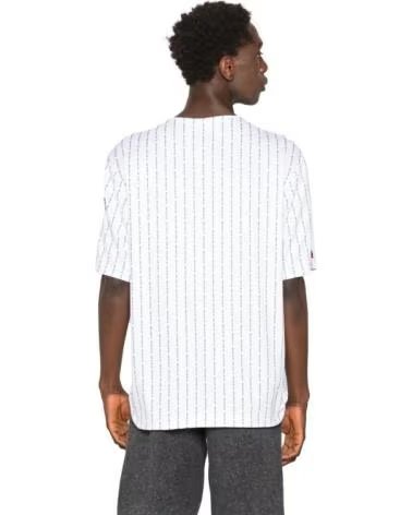 FUBU Camiseta De Manga Corta Pinstripe Varsity en blanco para hombre BLANCO