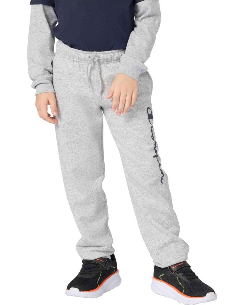 CHAMPION PANTALON JUNIOR BIG SCRIPT LOGO JOGGER GRIS