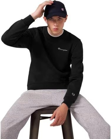 SUDADERA CHAMPION 221792-KK001 SMALL EMBROIDERED LOGO CREWNECK UNISEX NEGRO