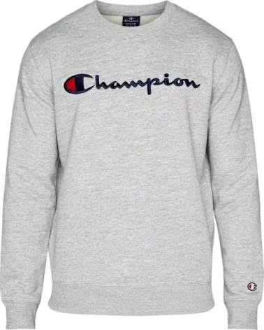 CHAMPION SUDADERA EMBROIDERED LOGO CREWNECK SWEATSHIRT GRIS
