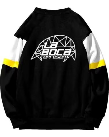 CLAN SUDADERA NEGRA LA BOCA CREWNECK SWEATSHIRT NEGRO