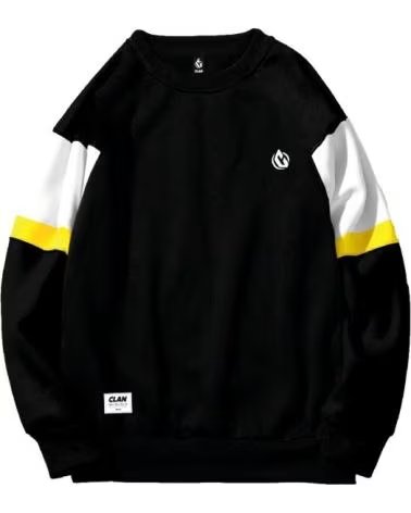 CLAN SUDADERA NEGRA LA BOCA CREWNECK SWEATSHIRT NEGRO